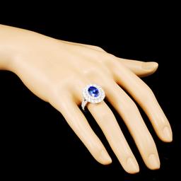 18K Gold 4.02ct Tanzanite & 2.57ctw Diamond Ring