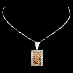 14K Gold 1.37ctw Fancy Diamond Pendant