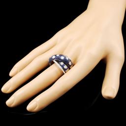 18K Gold 2.36ct Sapphire & 1.59ctw  Diamond Ring