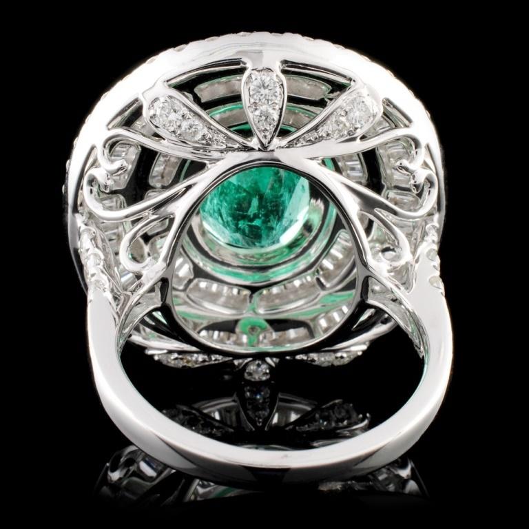 18K Gold 4.58ct Emerald & 3.22ctw Diamond Ring