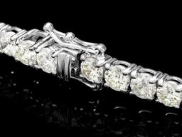 ^18k White Gold 12.00ct Diamond Tennis Bracelet