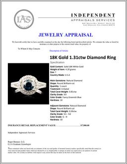 18K Gold 1.31ctw Diamond Ring