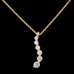 14K Gold 0.28ctw Diamond Pendant