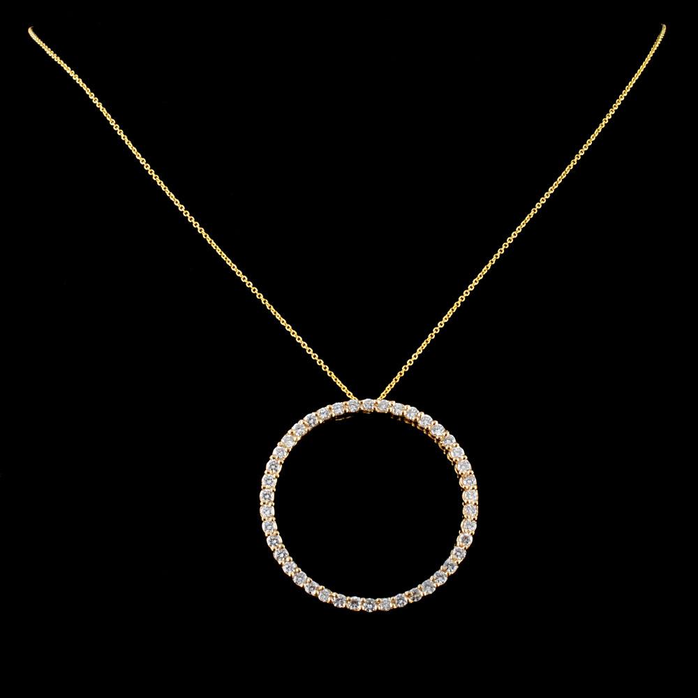 14K Gold 2.80ctw Diamond Pendant