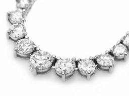 ^18k White Gold 12.00ct Diamond Necklace