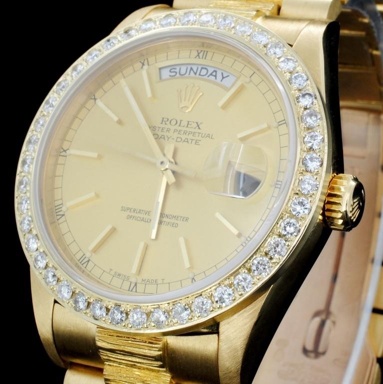 Rolex 18K YG Day-Date Diamond Gent's Watch