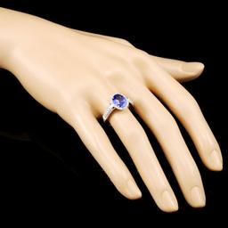 18K Gold 2.36ct Tanzanite & 0.50ctw Diamond Ring