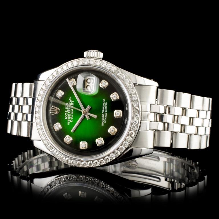 Rolex DateJust Diamond 36MM Wristwatch