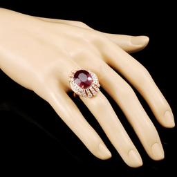 14K Gold 12.24ct Ruby & 2.02ctw Diamond Ring