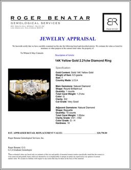 14K Yellow Gold 2.21ctw Diamond Ring