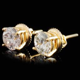 14K Gold 1.68ctw Diamond Earrings