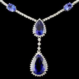 18K White Gold 15.42ct Tanzanite & 3.76ctw Diamond