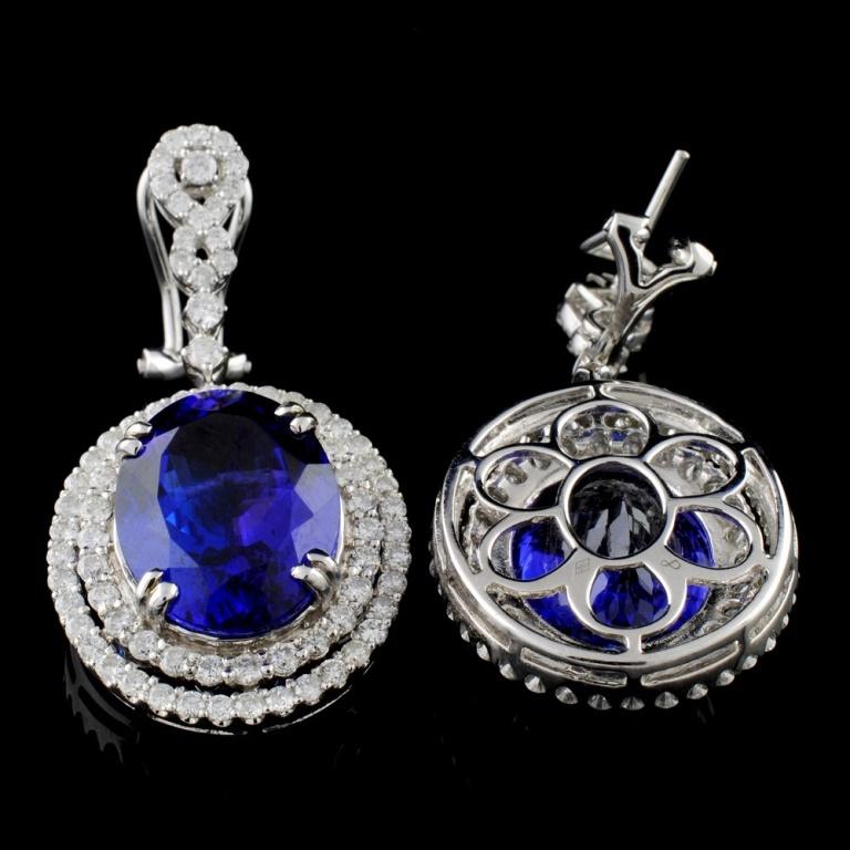 18K White Gold 15.96ct Tanzanite & 2.46ct Diamond