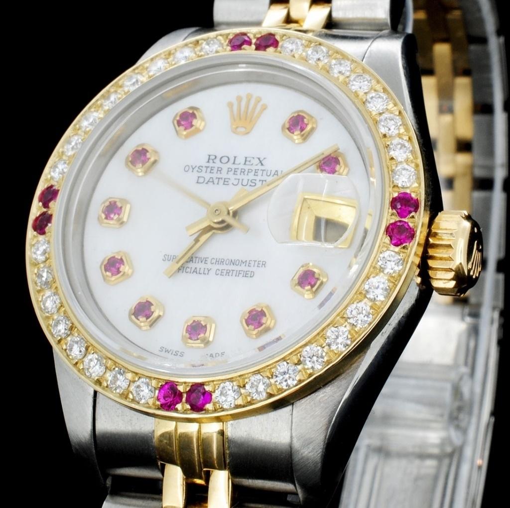 Rolex YG/SS DateJust 1.00ct Diamond Ladies Watch