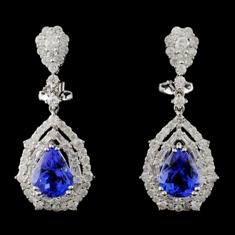 18K White Gold 3.54ct Tanzanite & 1.94ct Diamond E