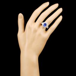 18K Gold 3.59ct Tanzanite & 1.05ctw Diamond Ring