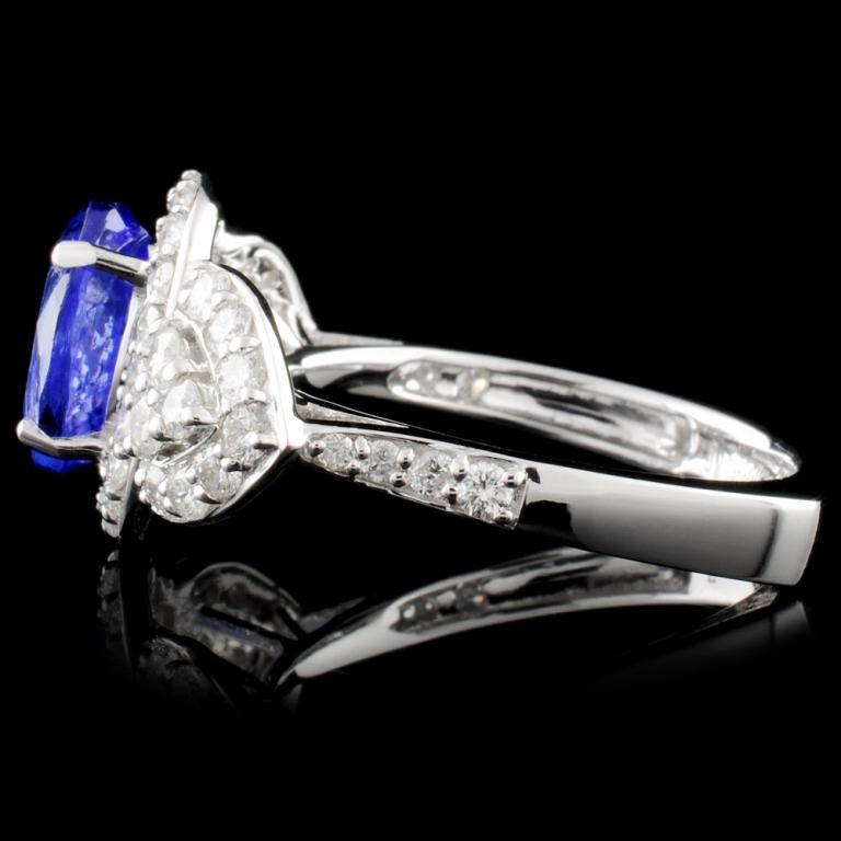 18K Gold 2.53ct Tanzanite & 0.90ctw Diamond Ring