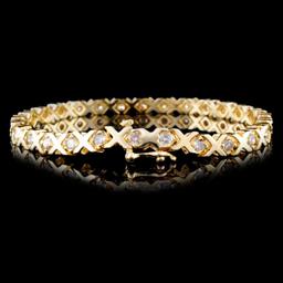14K Yellow Gold 3.00ctw Diamond Bracelet