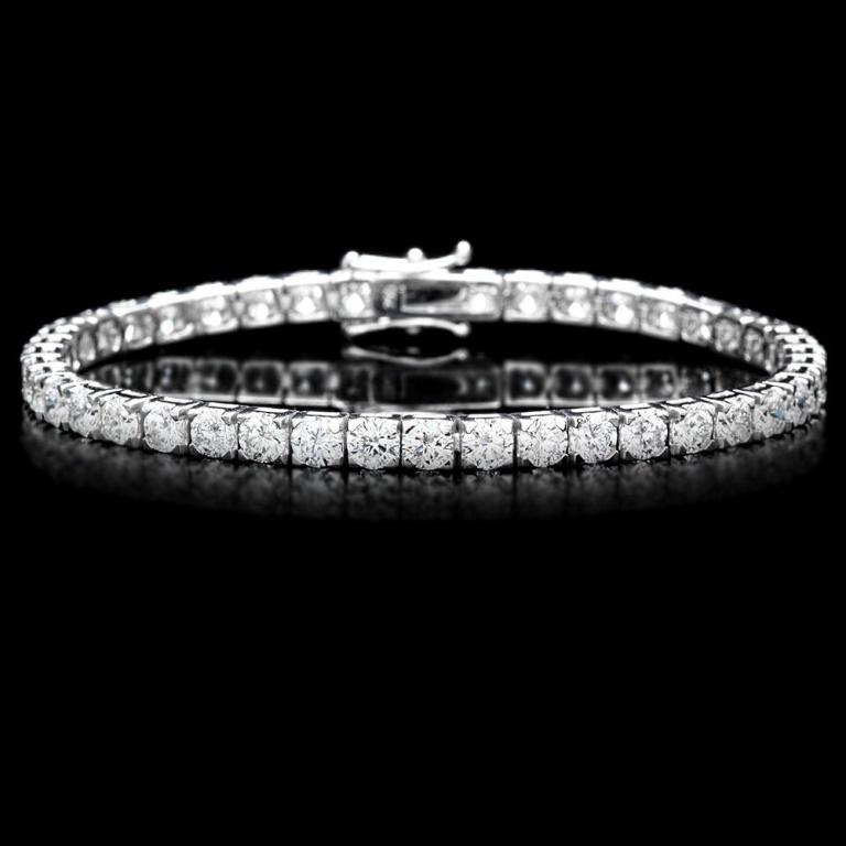 ^18k White Gold 10.00ct Diamond Tennis Bracelet