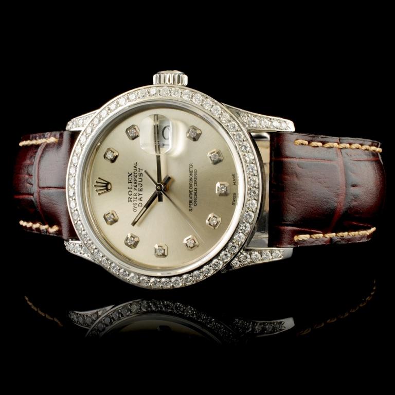 Rolex DateJust 1.50ctw Diamond 36MM Wristwatch