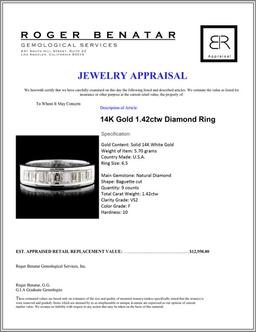 14K Gold 1.42ctw Diamond Ring