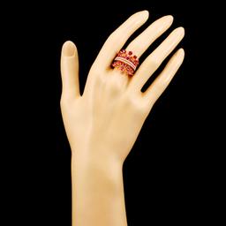 18K Gold 4.67ctw Ruby & 0.45ctw Diamond Ring