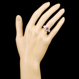 18K Gold 1.69ct Spinel & 0.47ctw Diamond Ring