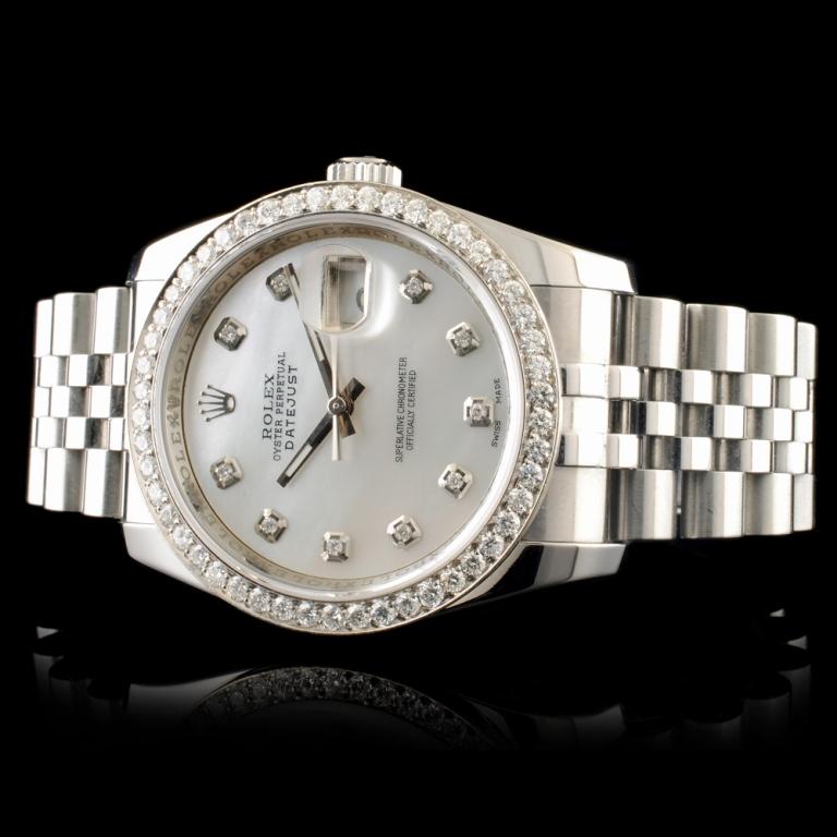 Rolex DateJust 116234 SS 1.35ct Diamond 36MM Watch