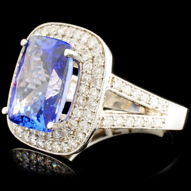 18K Gold 5.48ct Tanzanite & 1.09ctw Diamond Ring