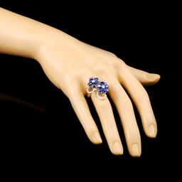 18K Gold 4.90ctw Sapphire & 0.68ctw Diamond Ring