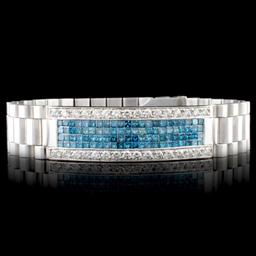 18K Gold 7.27ctw Men's Diamond Bracelet