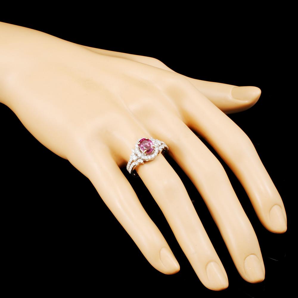 18K Gold 1.59ct Spinel & 0.84ctw Diamond Ring