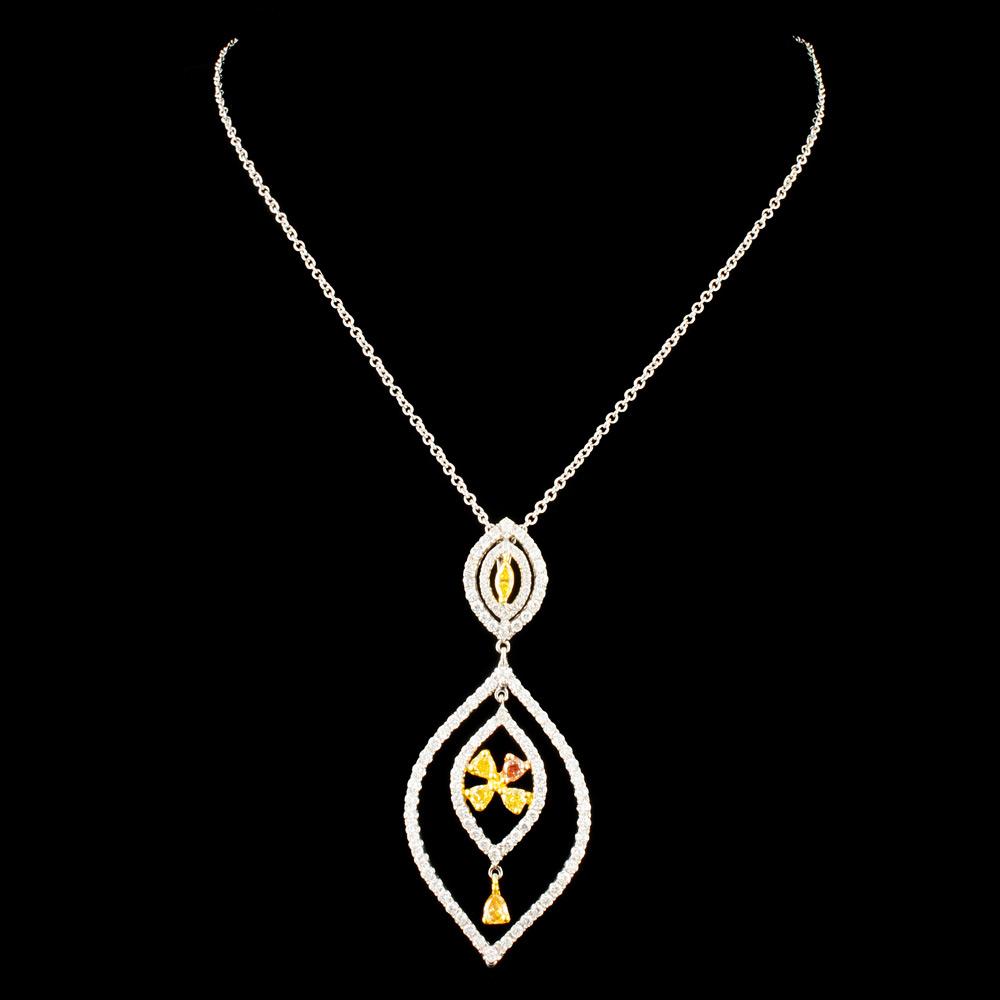 18K Gold 1.27ctw Diamond Pendant