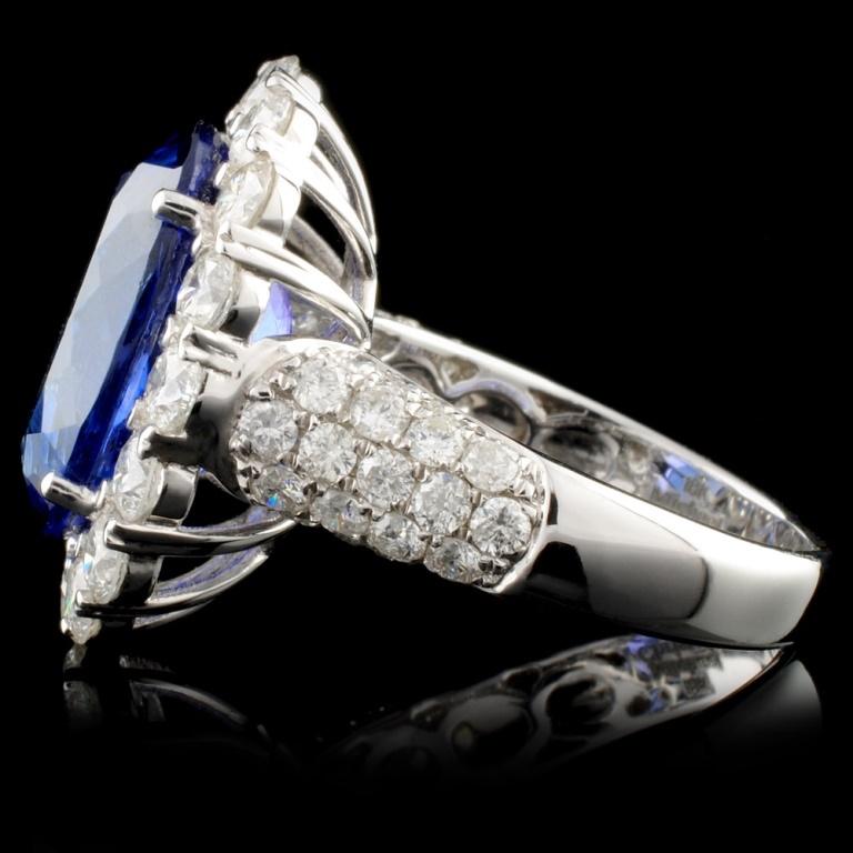 18K White Gold 8.16ct Tanzanite & 2.63ct Diamond R