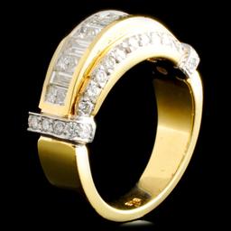 18K TT Gold 1.48ctw Diamond Ring