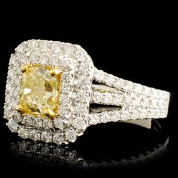 18K Gold 1.37ctw Fancy Diamond Ring