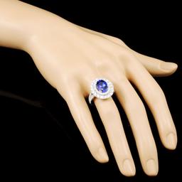 18K Gold 4.02ct Tanzanite & 2.57ctw Diamond Ring