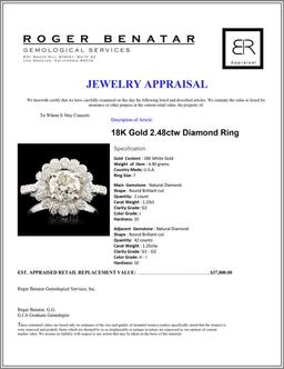 18K Gold 2.48ctw Diamond Ring