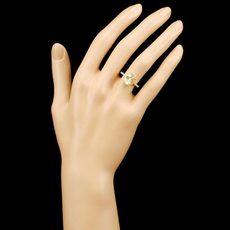 14K Gold 2.11ct Sapphire & 0.25ctw Diamond Ring
