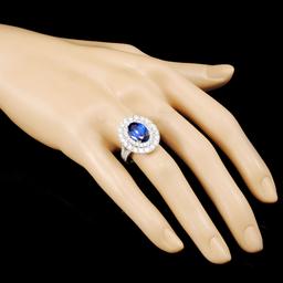 18K Gold 4.02ct Tanzanite & 2.57ctw Diamond Ring