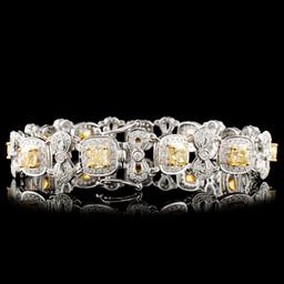 18K Gold 7.59ctw Fancy Diamond Bracelet