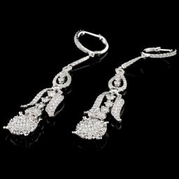 14K Gold 1.67ctw Diamond Earrings