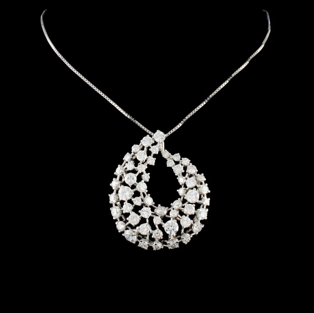 14K White Gold 4.80ctw Diamond Necklace