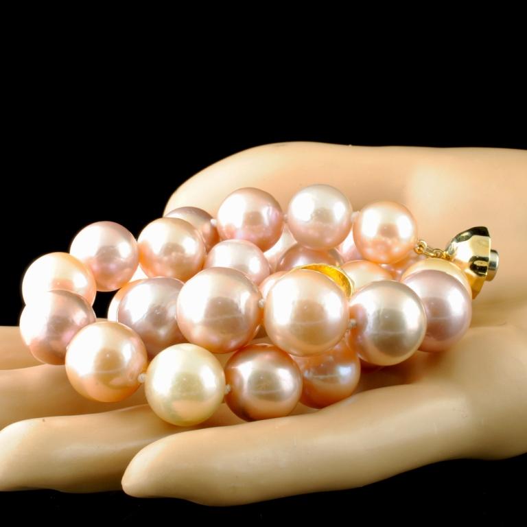 14K Yellow Gold 12-16MM Rose South Sea Pearl