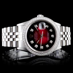 Rolex SS DateJust Diamond 36mm Wristwatch