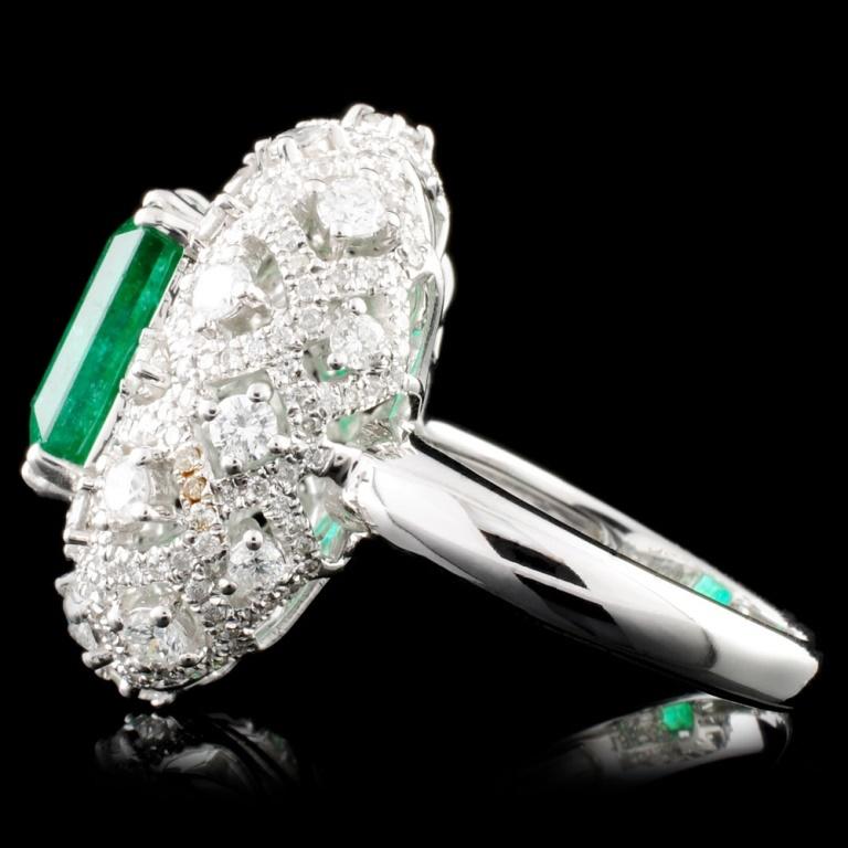 18K Gold 3.94ct Emerald & 1.61ctw Diamond Ring