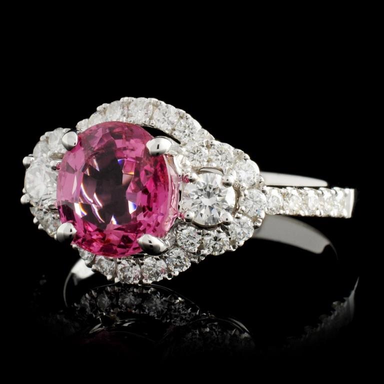 18K White Gold 1.81ct Spinel & 0.64ct Diamond Ring