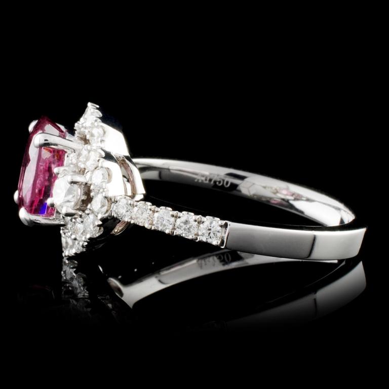 18K White Gold 1.81ct Spinel & 0.64ct Diamond Ring