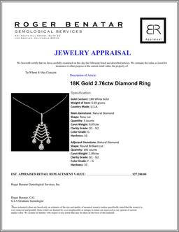 18K Gold 2.76ctw Diamond Pendant