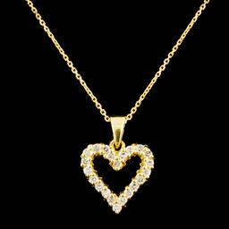 18K Gold 0.31ctw Diamond Pendant